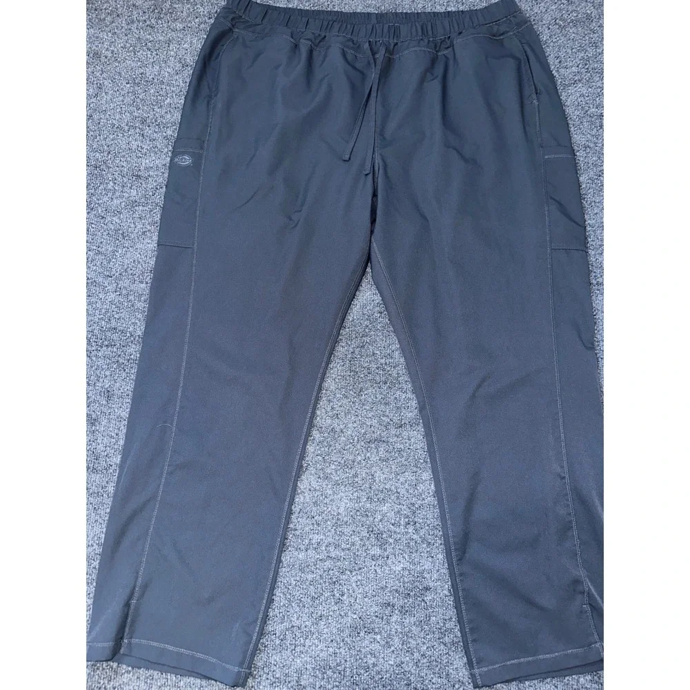 Dickies Dynamix Mens Cargo Scrub Pants Pewter Gray 3XL Stretch Workwear